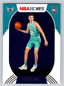 lot 196 image: LaMelo Ball Two Rookie Cards - 2020-21 Donruss Rated Rookie #202, Hoops Basketball #223 Basketball Card