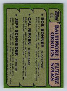 lot 248 image: 1982 Topps Cal Ripken Jr. Rookie Card #21 Vintage Baseball Card