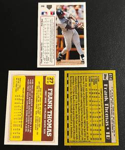 lot 135 image: Frank Thomas Rookie Card lot of 3 - 1990 Topps # 414, 1991 Toys R Us #27, and 1991 Upper Deck #246 Baseball