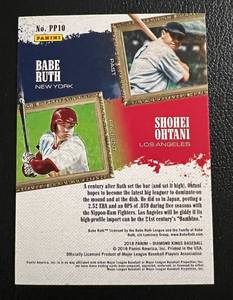 lot 158 image: 2018 Diamond Kings Shohei Ohtani Rookie Card  Babe Ruth Past and Present #PP10 Baseball