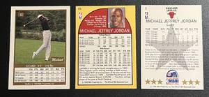 lot 183 image: Michael Jordan 3 Card Lot - 1990 Skybox #41, NBA Hoops #65, and NBA Hoops #5