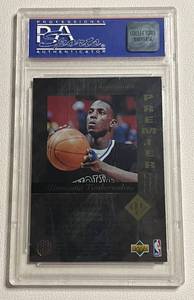 lot 192 image: 1995 SP Kevin Garnett #159 Rookie PSA Graded 8 NM-MT Minnesota Timberwolves Basketball Card