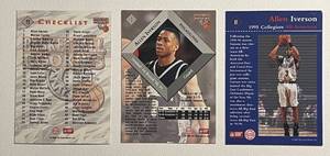 lot 198 image: Allen Iverson Three Rookie Card Lot - 1996 The Score Board #1, #79, #81 Basketball