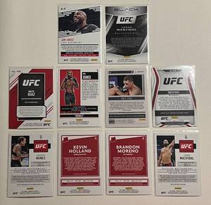 lot 206 image: 2021 UFC Cards (10) - Jon Jones, Nate Diaz, Jorge Masvidal and More