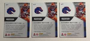 lot 213 image: (3) 2020 Prizm Draft Picks Alexander Mattison Rookie Card #4, 3 Versions (Pink, Green, and Blue) Minnesota Vikings