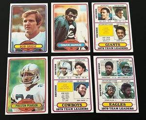 lot 65 image: 1980 Topps  Football 150 Card Lot, no duplicates, all numbered between 9-193, Vintage Partial Set