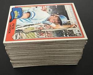 lot 163 image: 1981 Topps  Baseball 100 Card Lot, no duplicates, all numbered between 9-255, Vintage