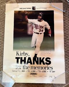 lot 220 image: Kirby Puckett Minnesota Twins Baseball Posters (2)