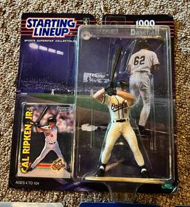 lot 221 image: (3) Cal Ripken Jr. Starting Lineup Figures - 1997, 1998, 1999, MLB Baseball
