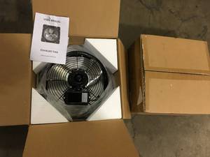 lot 43 image: iPower 12 Inch Exhaust Fan Aluminum, High Speed 1300RPM, 1-Pack, Silver (HIFANXVENTIL12), Black  Customer Returns See Pictures