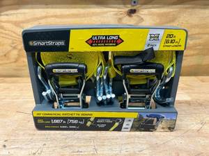 lot 27 image: SMARTSTRAPS 20 Commercial Ratchet Tie Downs- 2 Pack