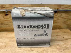 lot 76 image: PREMIER BUILDING SOLUTIONS Case of Xtra Bond 450 Neutral Cure Silicone Sealant- Clear (24 tubes)