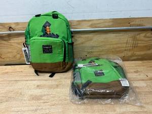 lot 59 image: MINECRAFT Lot of 2- Backpacks