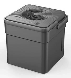 lot 6 image: MIDEA Cube Dehumidifier with Pump and Drain Hose - 35 Pint Smart Dehumidifier for Basement and Spaces up to 3,500 Sq. Ft. with Timer, Humidity Control, Energy Star Rated, Washable Filters, Grey