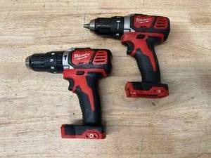 lot 117 image: MILWAUKEE M18 18V Lithium-Ion Cordless 12 in. Hammer DrillDriver and MILWAUKEE M18 18V Lithium-Ion Cordless 12 in. Hammer DrillDriver (Tools Only)