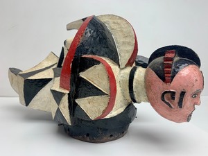 lot 38 image: Excellent Old Igbo Ogbodo Elephant Mask