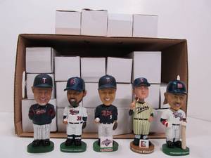 lot 31 image: LARGE Collection of Minnesota Twins Bobbleheads