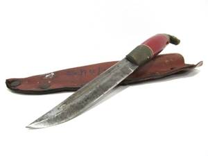 lot 52 image: Nice Vintage Kauhava Finland Horse Head Puukko Knife