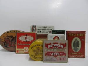 lot 67 image: Nice Lot of Vintage & Antique Tobacco Tins