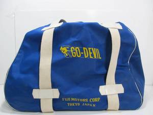 lot 109 image: Very Cool Vintage 1960s Fuji Motors GO-DEVIL Motorbike Duffel Bag