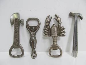 lot 127 image: Lot of Vintage & Antique Bottle Openers & Cigar Advertising 
