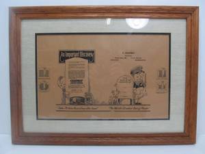 lot 206 image: Unused Framed 1920s era Calumet Baking Powder Advertising Book Cover