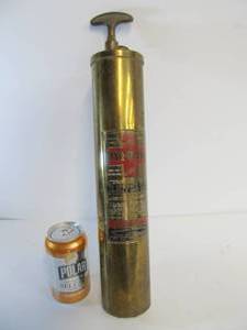 lot 168 image: Old Vintage FYR-FYTER Brass Fire Extinguisher