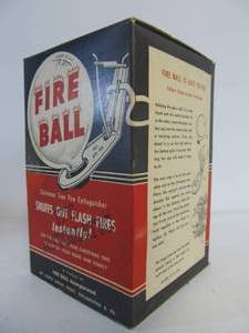 lot 180 image: Old Vintage FIRE BALL Glass Ball Fire Extinguisher NOS in Original Box
