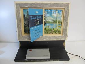lot 193 image: Awesome Working Vintage ELGIN WATCHES Store Display Motorized Motion Sign