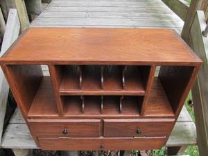 lot 227 image: Solid Wood Organizer Cabinet wDrawers