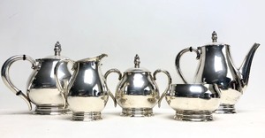 lot 6 image: 1950s Royal Danish Sterling Silver Tea Set 