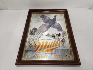 lot 295 image: Vintage MILLER High Life Wisconsin Beer Sign wPheasant