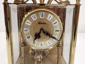 lot 51 image: 2 Vintage Brass DIANA German Anniversary Clocks