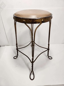 lot 299 image: Antique Wrought Iron Stool
