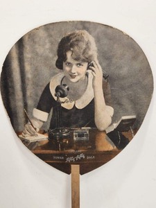 lot 307 image: 4 Old Vintage Advertising Hand Fans - Dionne Quintuplets