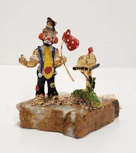 lot 349 image: Hand Made Signed JUDY TALBOT Bronze Clown Sculpture