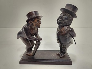 lot 365 image: Excellent Original Antique Cast Iron Figural Match Holder
