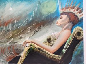 lot 370 image: Contemporary Original Oil on Canvas Painting - Sea Queen