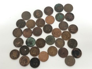 lot 376 image: Lot of Assorted Indian Head Pennies