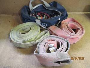 Lot of towing or lifting straps, bu...