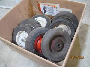 Lot of solid rubber wheels...