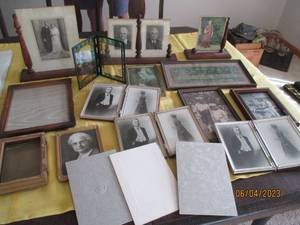 Lot of vintage frames and stands...