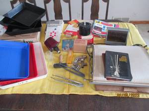 Lot of vintage photography equipmen...