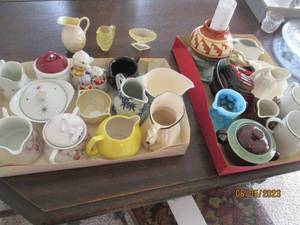Lot of pitchers and collector glass...