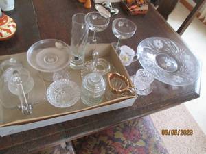 Lot of clear and cut glass...