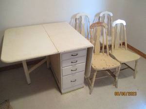Vintage drop leaf table with drawer...