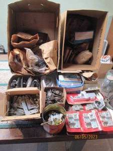 Lot of assorted hardware, latches a...