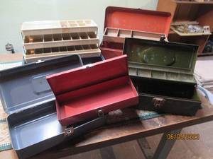 Lot of metal tool boxes...