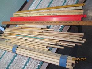 Wood dowels and yardsticks...