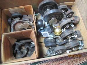 Wood crate filled with assorted whe...
